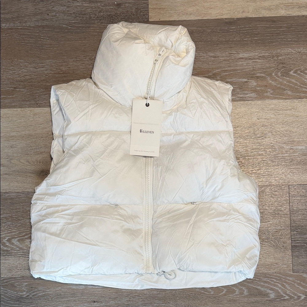 ELLEVEN Ivory Puffer Vest